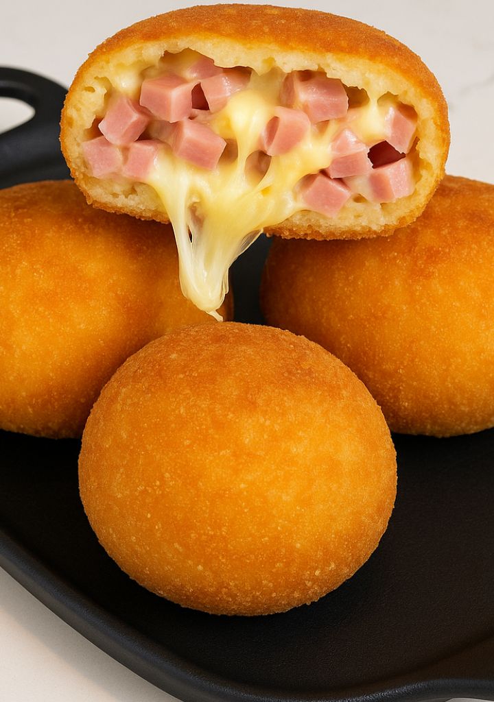 Bomba de Queijo e Presunto