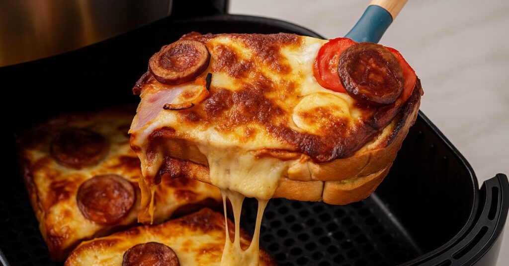 lanche estilo pizza
