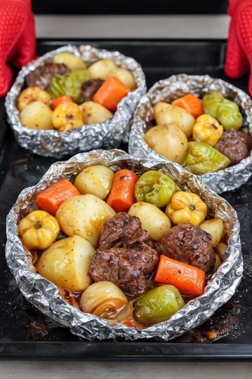 Carne assada no Papel Aluminio