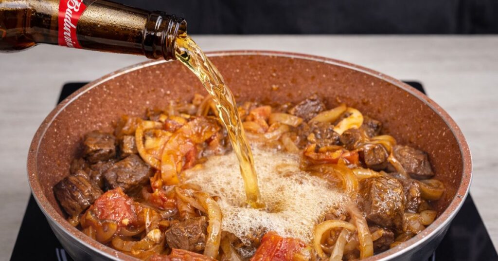 carne ao molho com cerveja