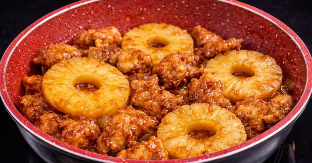 Peito de frango no Abacaxi