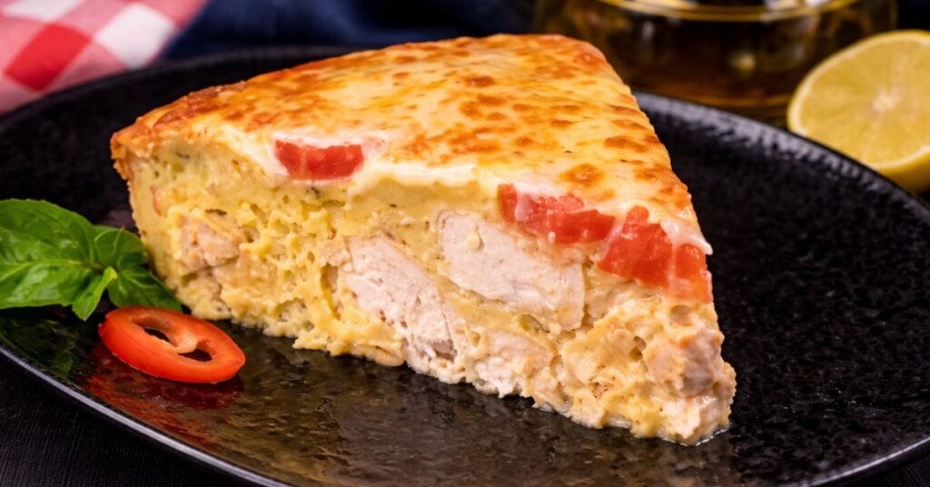 frango assado com queijo na frigideira