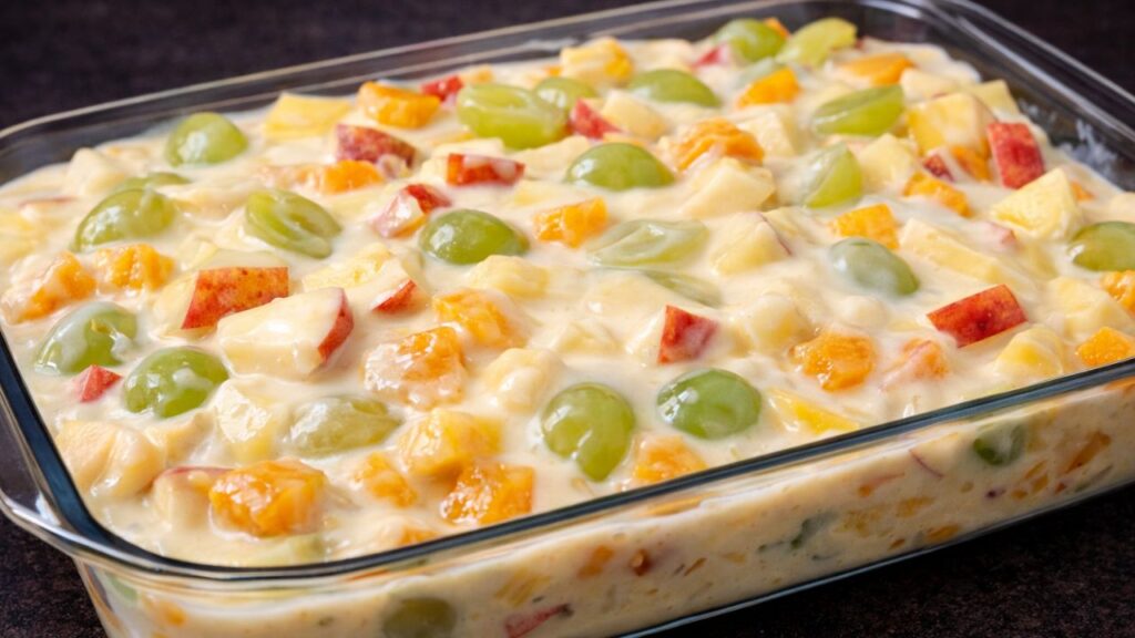 Sobremesa de Frutas na travessa